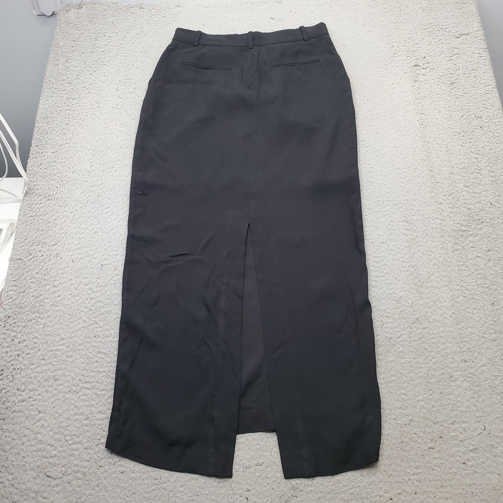 J.Crew Column Skirt Womens 4 Black Pleated Lined Vented Back Formal Professional - Picture 2 of 8